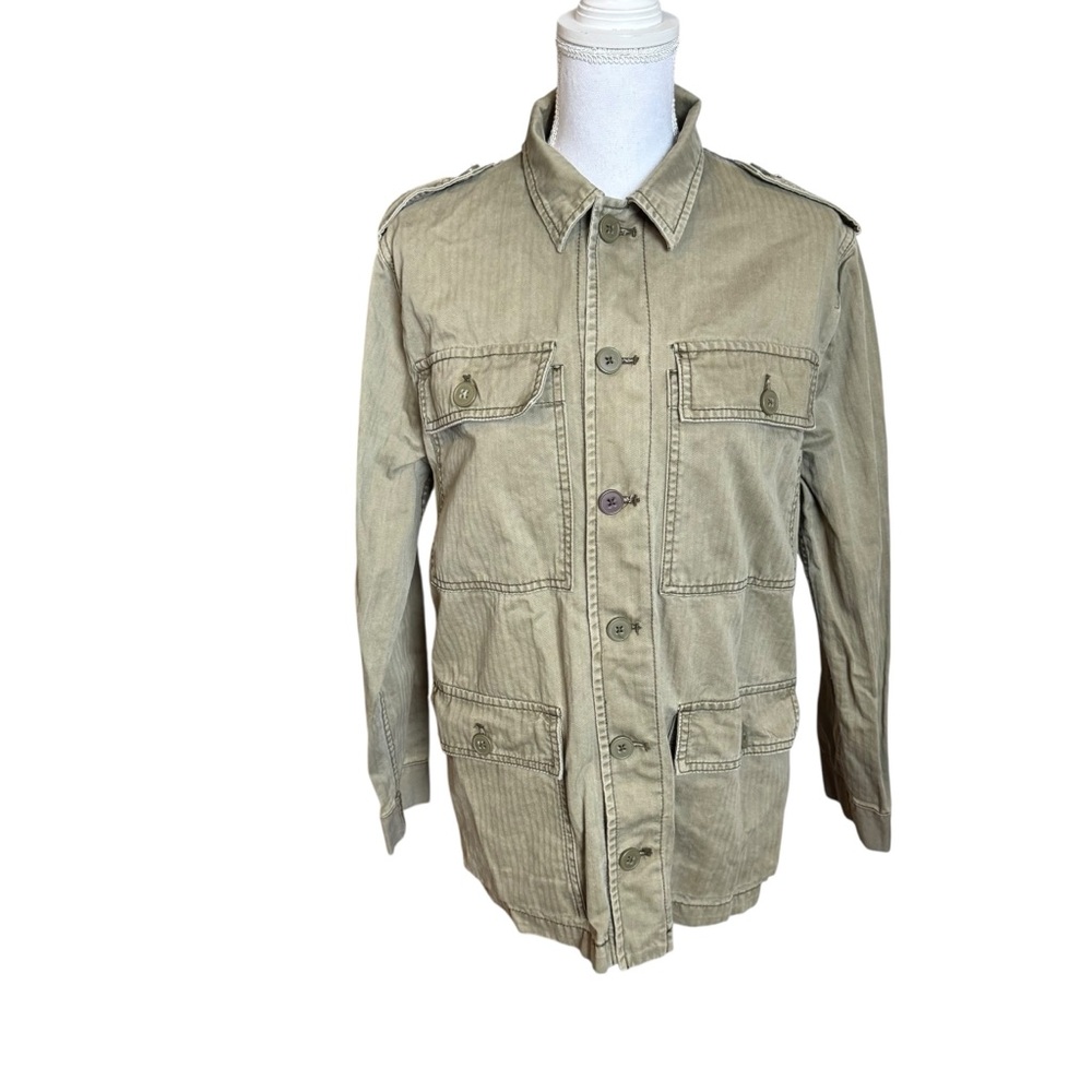Daughters of‎ the Liberation Anthropologie Military Jacket Knit Aztec Back Small - Picture 2 of 7
